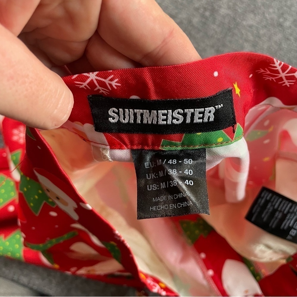 SUITMEISTER Christmas Santa Holiday Suit Pants & Jacket size: Medium -38/40 - Picture 7 of 13